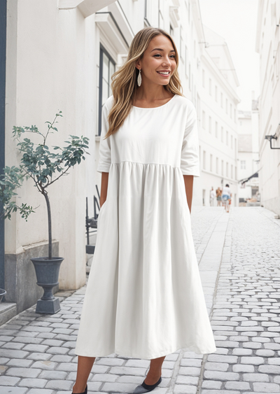 Ivy | Midi Dress with Half Sleeves