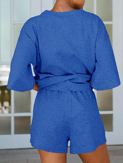 Lois | 2-Piece Loose 3/4 Sleeve Top and Short Set