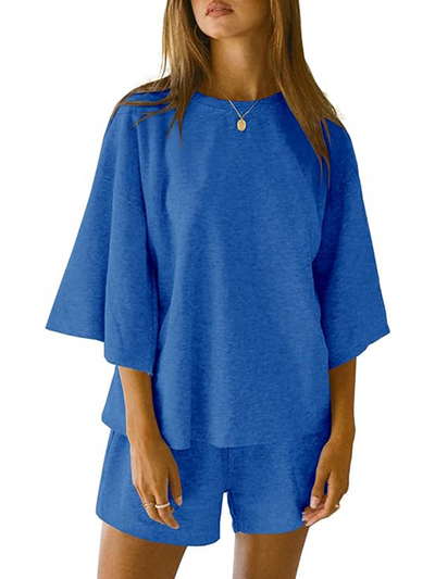 Lois | 2-Piece Loose 3/4 Sleeve Top and Short Set