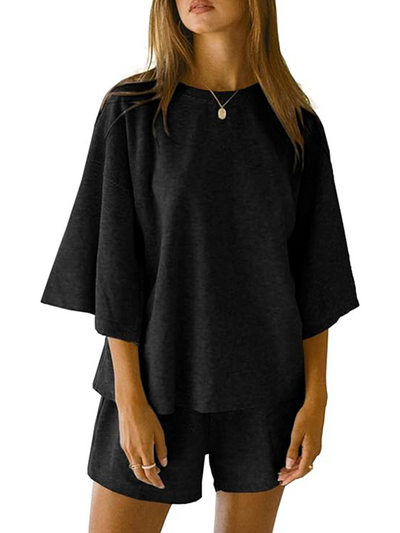 Lois | 2-Piece Loose 3/4 Sleeve Top and Short Set