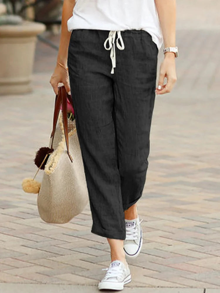 Aimee | Elegant Loose Cropped Pants