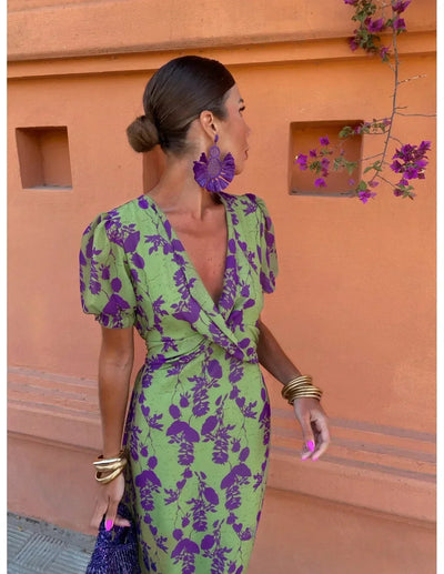 Velura | Print Twisted Ladies Midi Dress