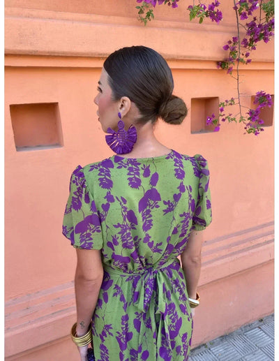 Velura | Print Twisted Ladies Midi Dress