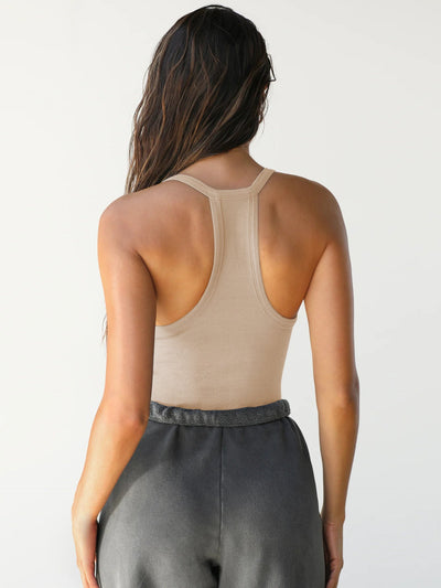 Zara | Casual Halter V-Neck Plain Sleeveless Top